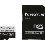 TRANSCEND 350V 512GB HIGH ENDURANCE MICRO SD UHS-I U3 CLASS10 - READ 100 MB/S - WRITE 60MB/S - WITH SD ADPTOR