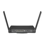 MikroTik hAP AC? Dual Band Wireless Router, 5x GB LAN (POE-out on port #5), two wireless interfACes (2.4GHz 802.11b/g/n two chain, 5GHz 802.11AC two chain), 3dBi 2.4GHz external antenna, 5.5dBi 5GHz external antenna, tower/desktop case