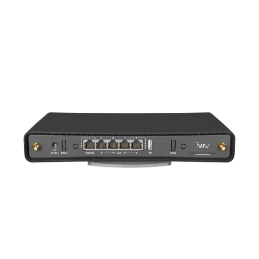 MikroTik hAP AC? Dual Band Wireless Router, 5x GB LAN (POE-out on port #5), two wireless interfACes (2.4GHz 802.11b/g/n two chain, 5GHz 802.11AC two chain), 3dBi 2.4GHz external antenna, 5.5dBi 5GHz external antenna, tower/desktop case