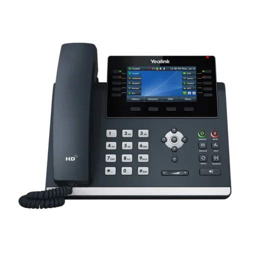 Yealink T46U Gb IP Phone With Dual USB Ports And 4.3" Colour LCD, Excludes PSU