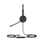 Yealink UH34 Dual Earpiece USB Headset With Leatherette Ear Cushions Teams edition