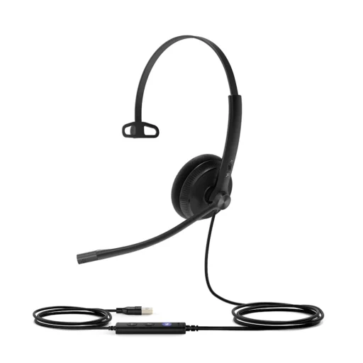 Yealink UH34 Lite Single Earpiece USB Headset With Foam Ear Cushions Teams edition