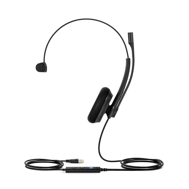 Yealink UH34 Lite Single Earpiece USB Headset With Foam Ear Cushions Teams edition