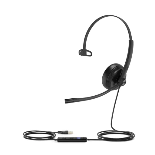 Yealink UH34 Single Earpiece USB Headset With Leatherette Ear Cushions Teams edition