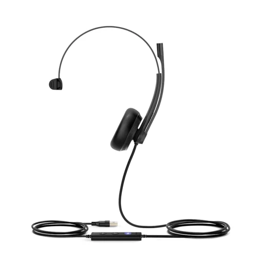 Yealink UH34 Single Earpiece USB Headset With Leatherette Ear Cushions Teams edition
