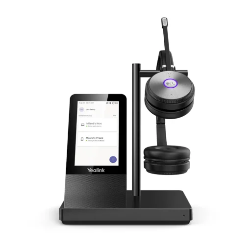 Yealink WH66-Dual DECT Wireless On Ear Stereo Headset With Touch Screen Base Station