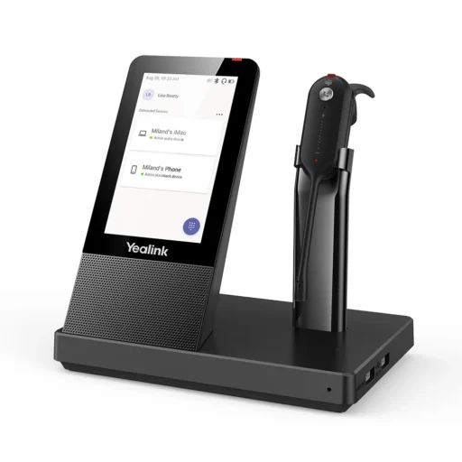 Yealink WH67 DECT Wireless Convertible Headset With Touch Screen Base Station