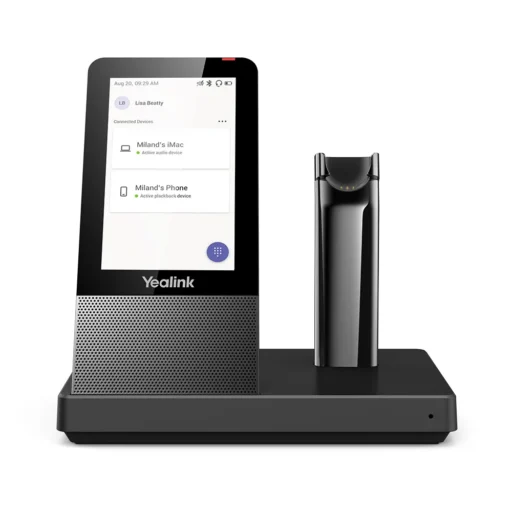 Yealink WH67 DECT Wireless Convertible Headset With Touch Screen Base Station