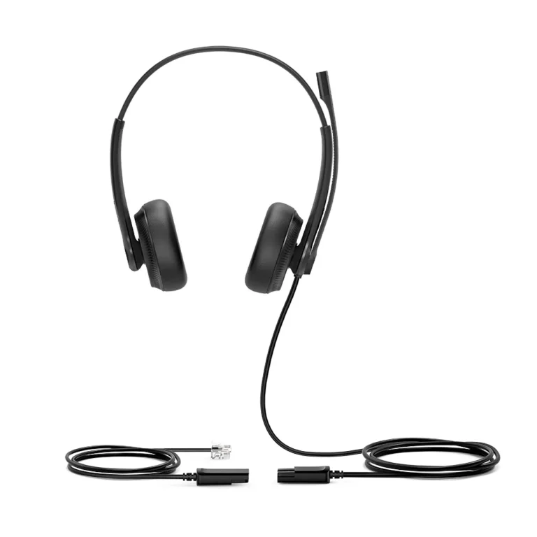 Yealink YHS34 Dual Headset With RJ-9 And Leatherette Ear Cushions
