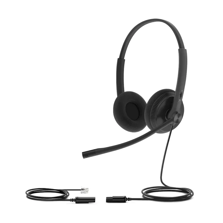 C-YHS34-LITE-DUAL-1 Yealink YHS34 Lite Dual Headset With RJ-9 And Foam Ear Cushions