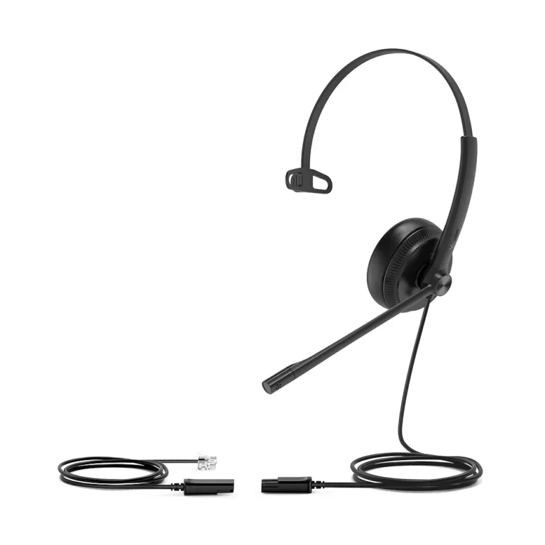 Yealink YHS34 Mono Headset With RJ-9 And Leatherette Ear Cushions