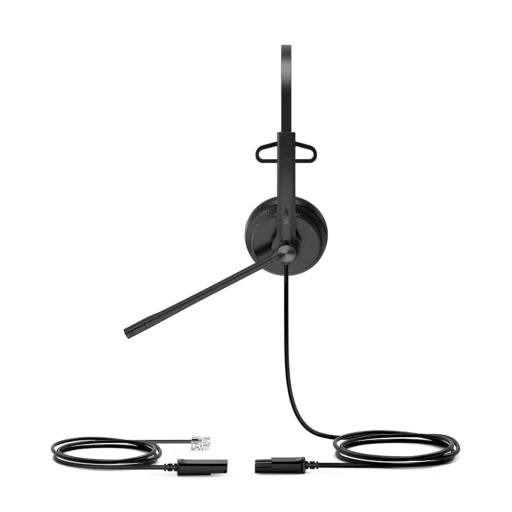Yealink YHS34 Mono Headset With RJ-9 And Leatherette Ear Cushions