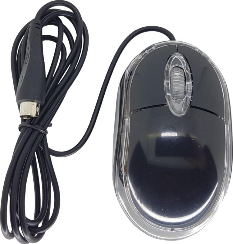 OPTICAL MOUSE PS2 BLACK 3 BUTTON
