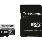 TRANSCEND 340S 512GB ULTRA PERFROMANCE MICRO SD UHS-I U3 V30 A2 CLASS10 - READ 160 MB/S - WRITE 125MB/S - WITH SD ADPTOR