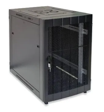 RCT 20U CP black wall mount cabinet 2x uprights 2x