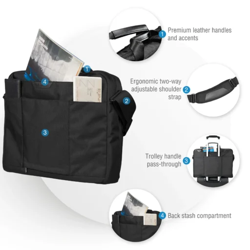 EVERKI EKB417BK18 LUNAR fits up to18.4'' NOTEBOOK BRIEFCASE BAG