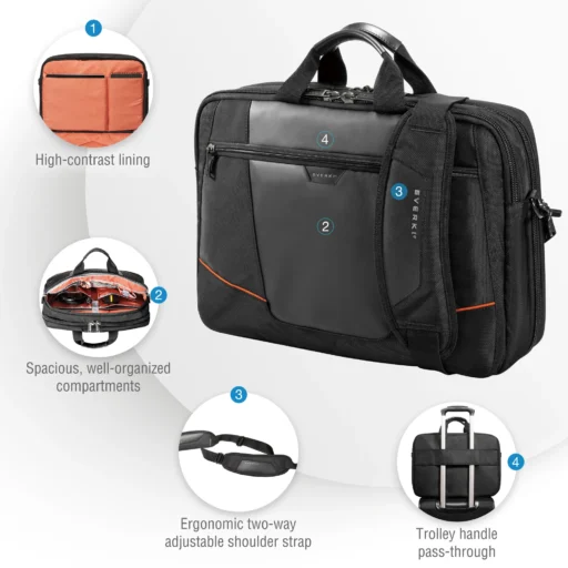 EVERKI EKB419 FLIGHT 16'' LAPTOP BRIEFCASE BAG