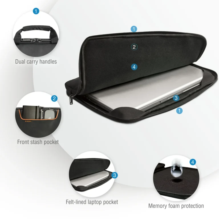 EVERKI EKF808S15B 808-15 15.6? LAPTOP SLEEVE WITH MEMORY FOAM