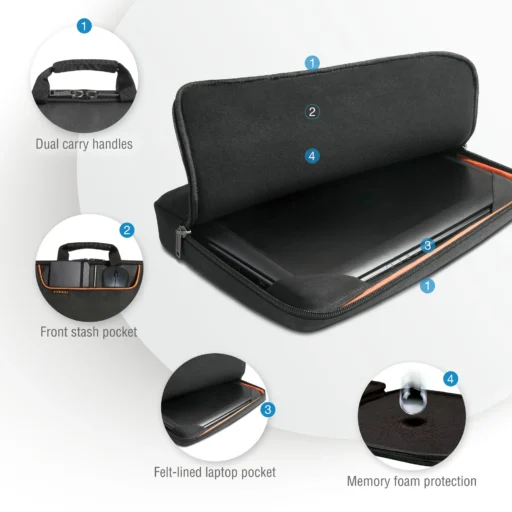 EVERKI EKF808S17B 808-17 17? LAPTOP SLEEVE WITH MEMORY FOAM
