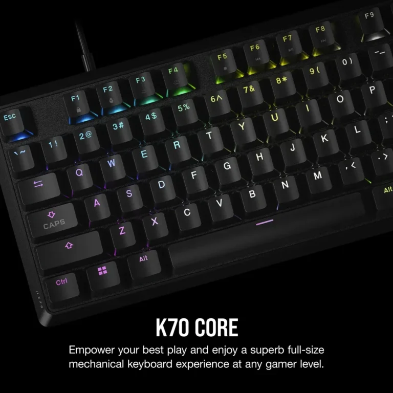 Corsair K70 CORE RGB Mechanical Gaming Keyboard - CORSAIR Red Linear Switches