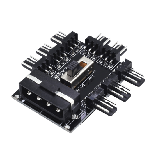 MOLEX TO 8 X FAN + SPEED SELECTOR