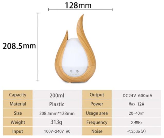 ATOMISER 200ML LIGHT GRAIN TEAR DROP