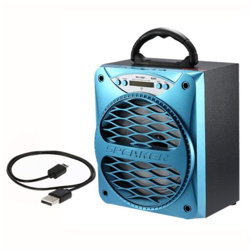 PORTABLE SPEAKER + RADIO BLUE