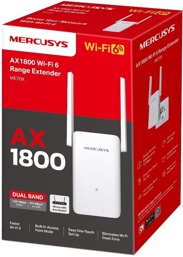 Mercusys ME70X AX1800 Wi-Fi 6 Range Extender