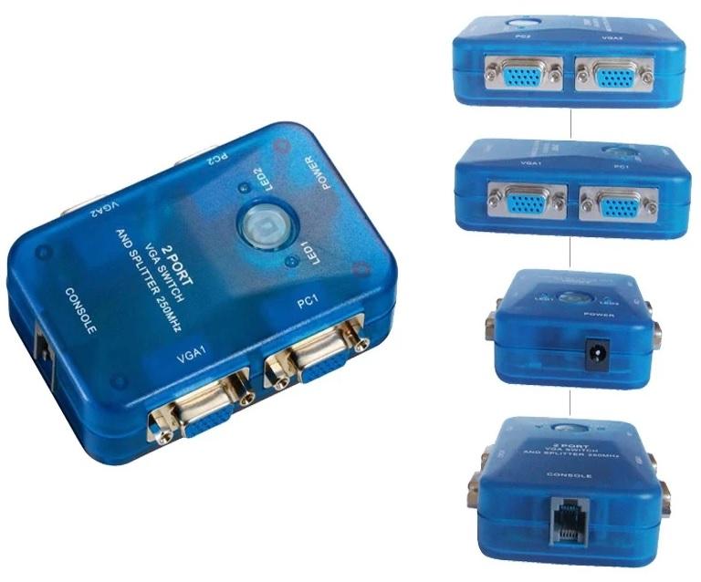 2 IN 2 OUT VGA SWITCH AND SPLITTER