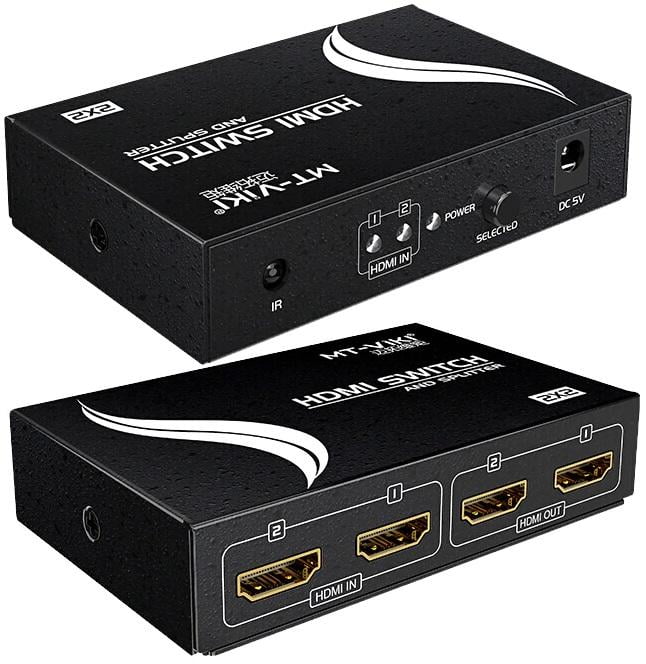 2 IN 2 OUT HDMI SWITCH AND SPLITTER