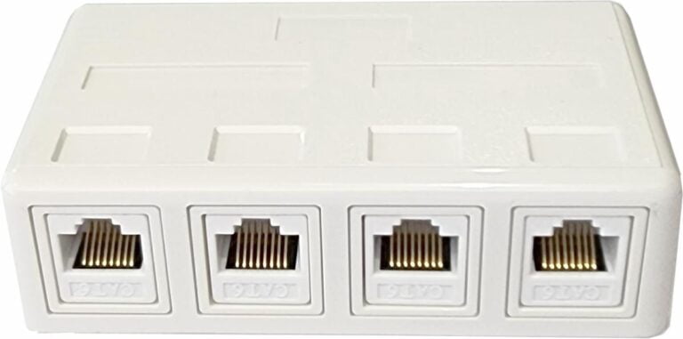 4 WAY RJ45 WALL BOX