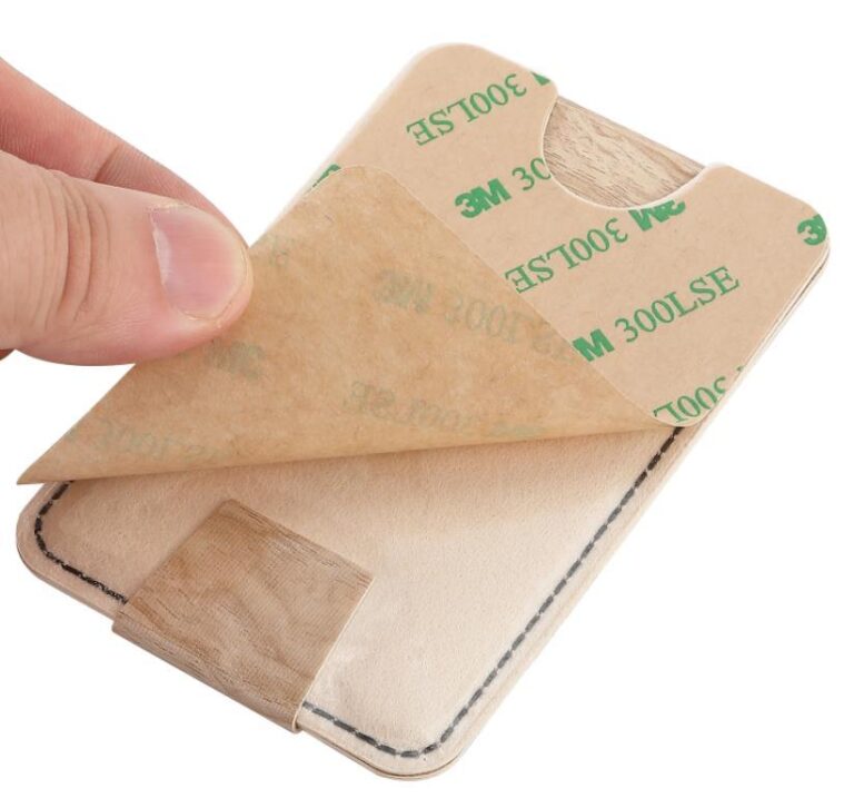 PU LEATHER CREDIT CARD PHONE HOLDER