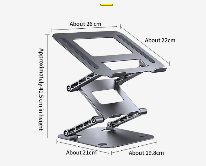 TRIPLE LIFT ADJUSTABLE ALU LAPTOP STAND