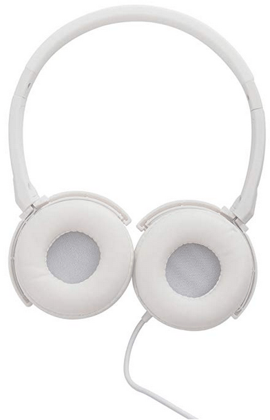 HEADPHONE WITH MIC WHITE AND SILVER
