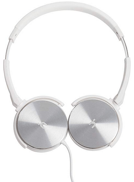 HEADPHONE WITH MIC WHITE AND SILVER
