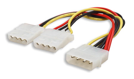 MOLEX SPLITTER CABLE 1X MALE 2X FEMALE