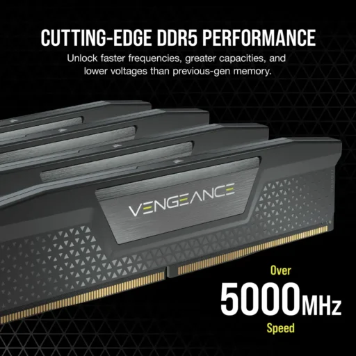 Corsair VENGEANCE DDR5 32GB (2 x 16GB) DDR5 7200 CL34-44-44-96 1.45V Intel XMP - BLACK