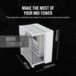 6500X RGB Mid-Tower White Dual Chamber PC Case