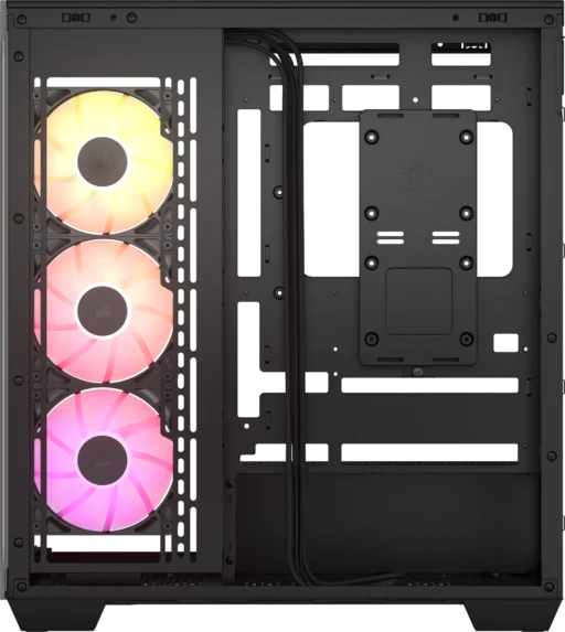 3500X RGB Mid-Tower Black PC Case; 2x 3.5'' | 2x 2.5'' Drive Bays; Up to 360mm Radiator compatible; 3x 120mm fan incl