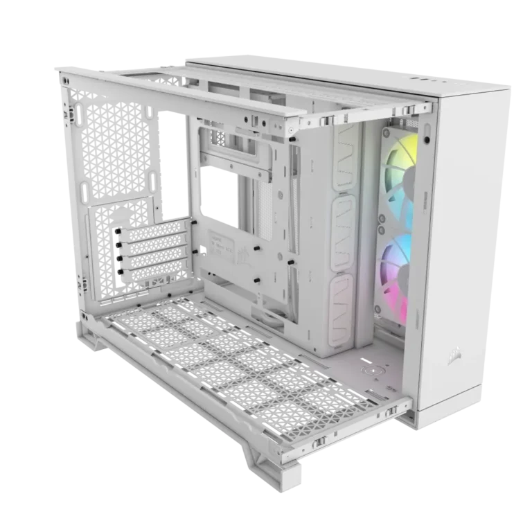 2500X RGB Micro ATX White Dual Chamber PC Case