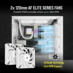 Corsair iCUE H100i ELITE RGB 240mm Liquid CPU Cooler - White AMD: AM5