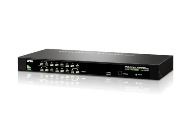 ATEN 16-Port PS/2-USB VGA KVM Switch/Cascade/W/(US/EU/OUT) ADP. ATEN
