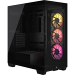3500X RGB Mid-Tower Black PC Case; 2x 3.5'' | 2x 2.5'' Drive Bays; Up to 360mm Radiator compatible; 3x 120mm fan incl