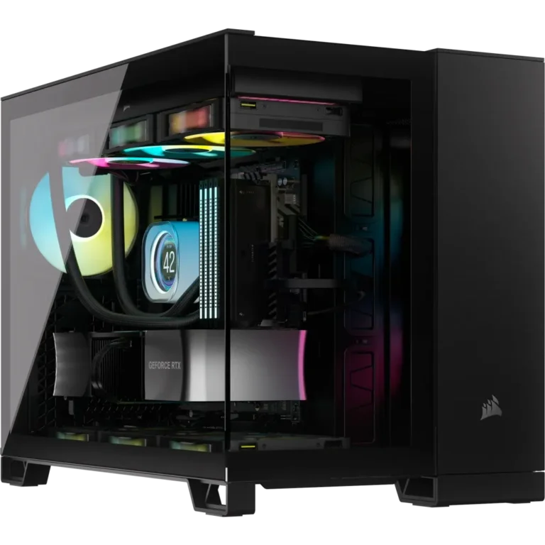 2500X RGB Micro ATX Black Dual Chamber PC Case