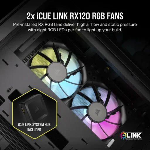 2500X RGB Micro ATX Black Dual Chamber PC Case