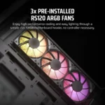 3500X RGB Mid-Tower Black PC Case; 2x 3.5'' | 2x 2.5'' Drive Bays; Up to 360mm Radiator compatible; 3x 120mm fan incl