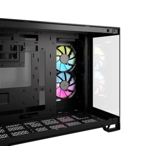 2500X RGB Micro ATX Black Dual Chamber PC Case