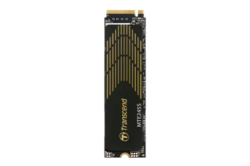 TRANSCEND 250GB MTE245S PCI-E GEN 4X4 M.2 NVMe 2280 SSD 3D NAND - 3200 MB/s Read1800 MB/s Write - 150 TBW