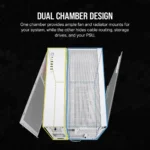 6500X RGB Mid-Tower White Dual Chamber PC Case
