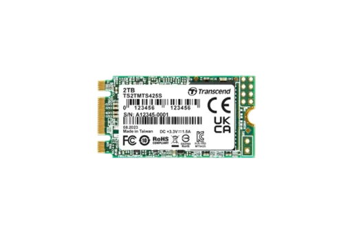 TRANSCEND 2 TB MTS425S M.2 SATA 3 2242 SSD 3D NAND - CACHELESS